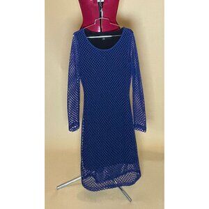 Pribar blue mesh dress